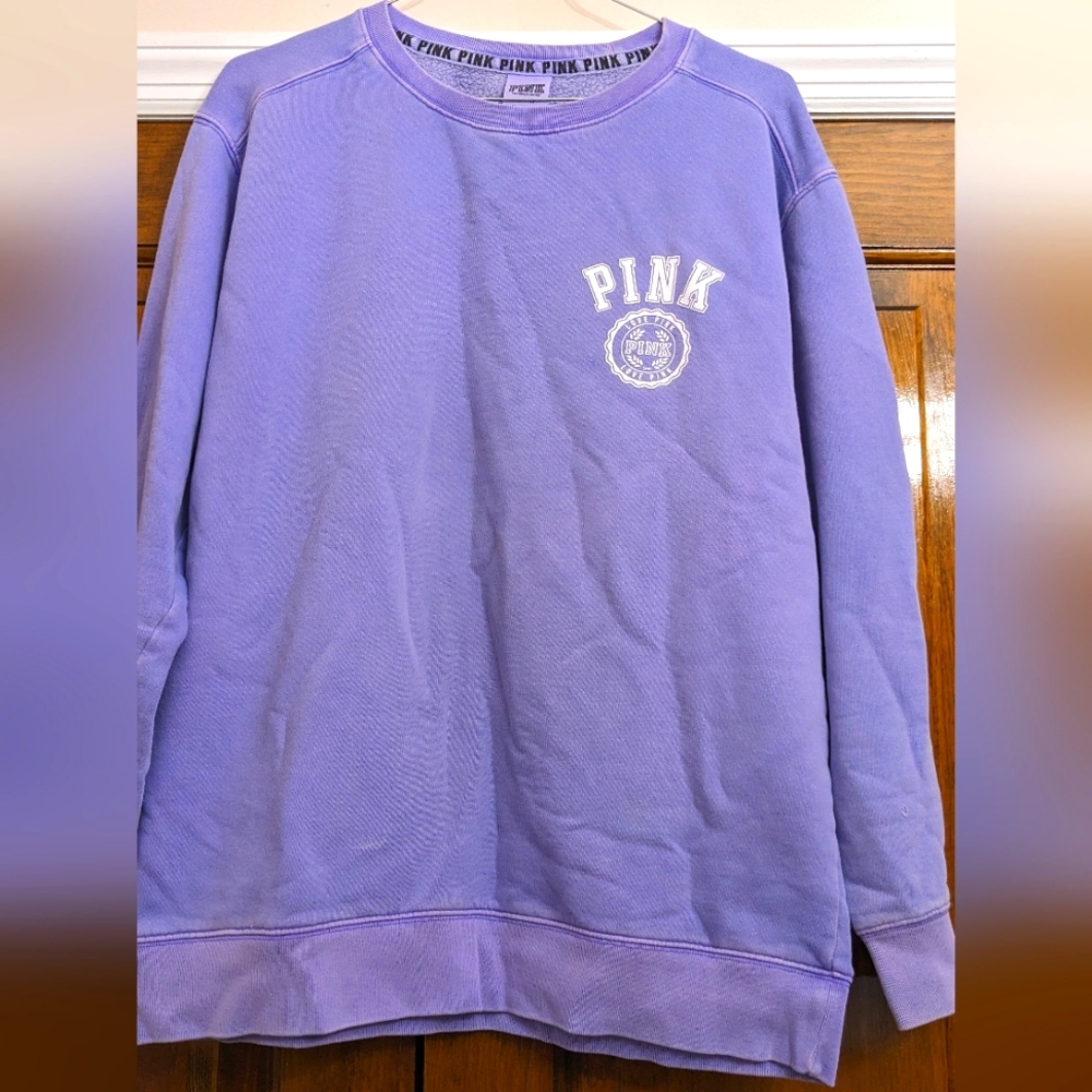 Women's purple crew neck sweater